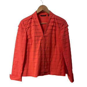 Samuel Dong Womens Orange Long Sleeve Jacket Size Small-Cotton-Zipper